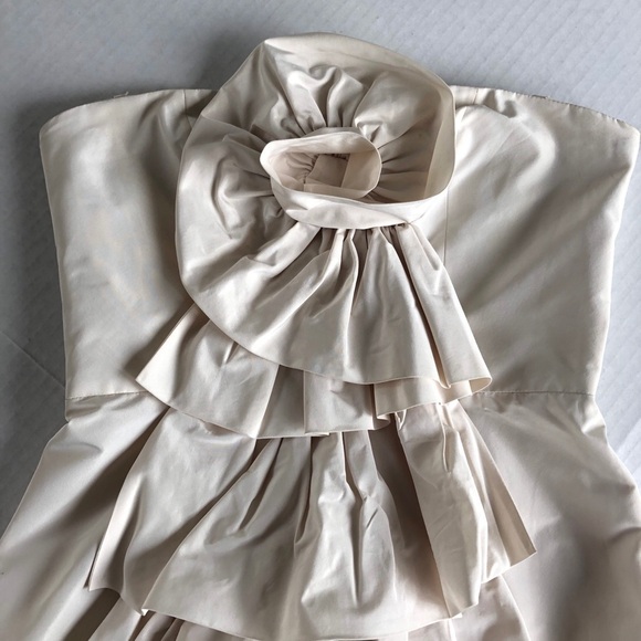 BCBGMaxazria Ruffled Sheath Mini Dress in Corozo - Picture 4 of 8